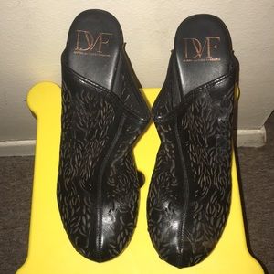DVF Black Clogs